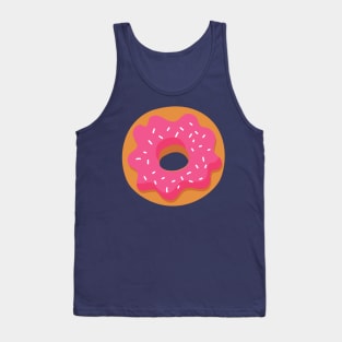 Pink Donut with White Sprinkles Tank Top